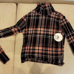 Crop see through turtle neck shirt